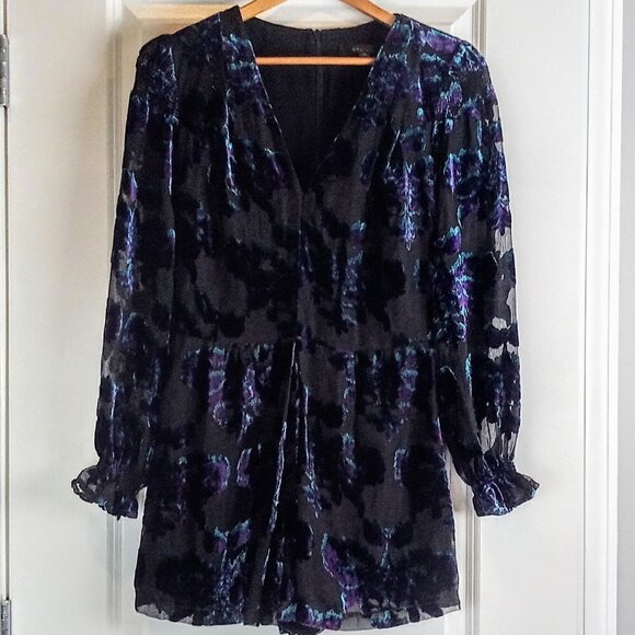 Adelyn Rae Velvet Burnout Romper - Picture 2 of 9